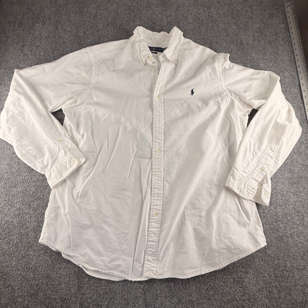 Polo Ralph Lauren Mens White Oxford Button Down Shirt Classic Fit XXL 0471